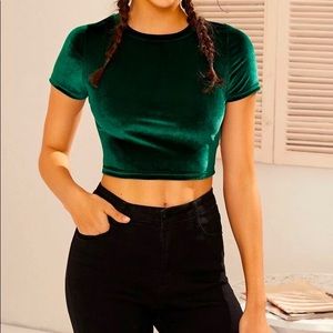 Dark Green Crop Top